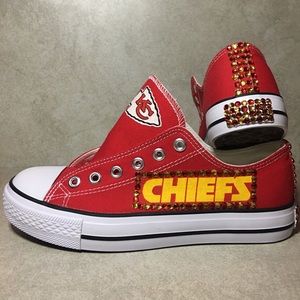 COMPASS BRAND NFL KC CHIEFS WOMENS BLING SHOES